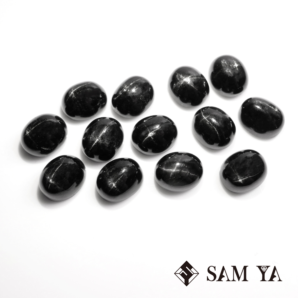SAMYA] 透輝石星光黑色橢圓蛋面10*12mm 印度天然無燒Diopside (特有寶石)勝亞| 蝦皮購物