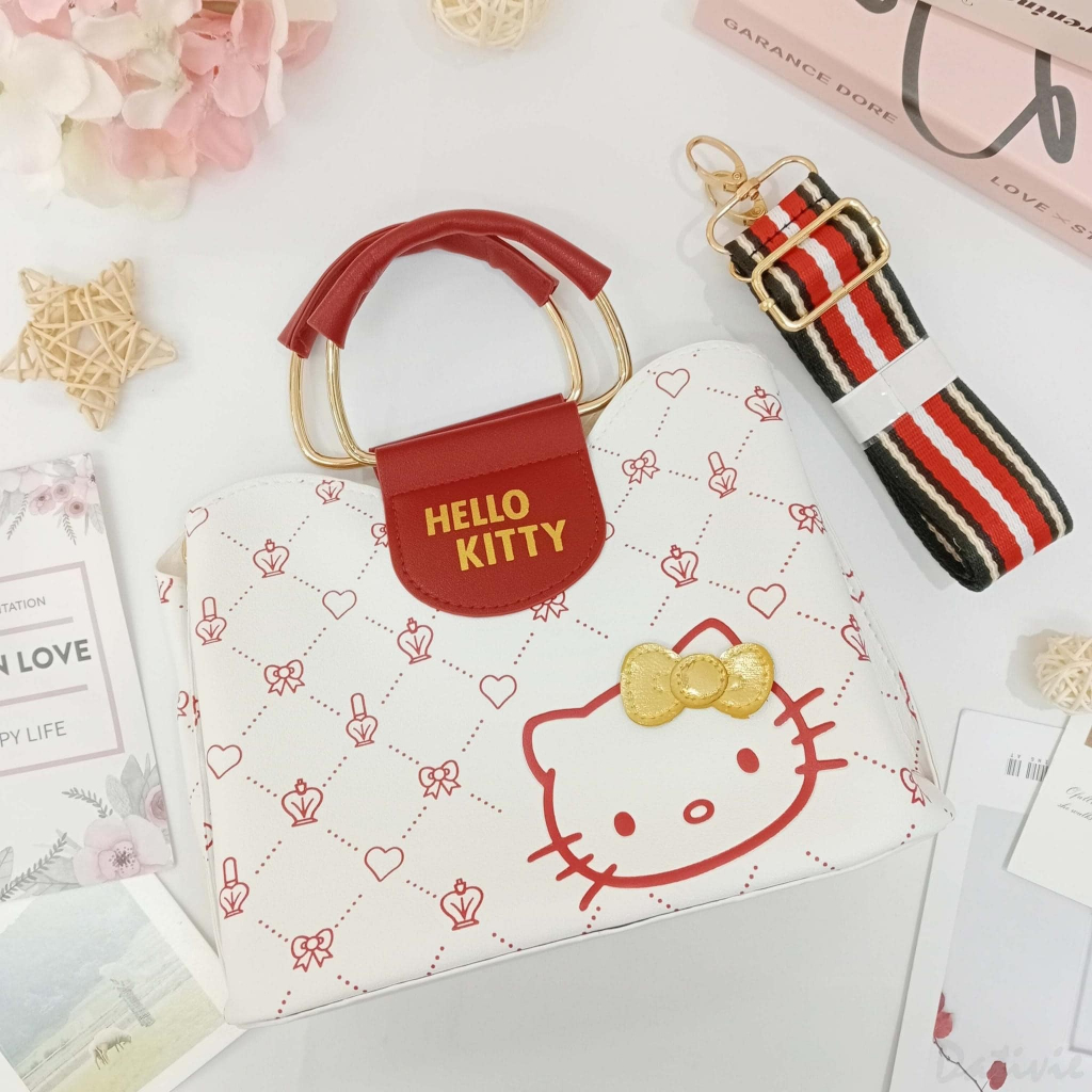 Hello Kitty 三麗鷗 時尚兩用包 斜背包 正版授權 手拿包 手提包 背包 單肩包 女生 斜肩包 包包 | 蝦皮購物