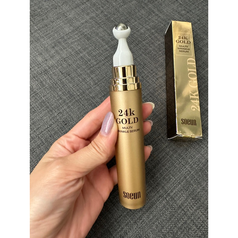 全新韓國帶回Soeun 24K GOLD MULTY WRINKLE SERUM黃金蝸牛抗皺精華滾珠筆