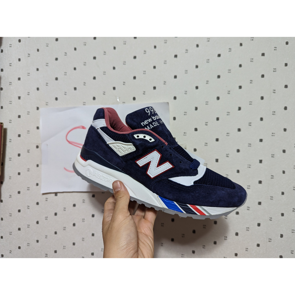 SYG] New Balance 998 us7=25~25.5 海軍藍白US998MR 隨機系列| 蝦皮購物