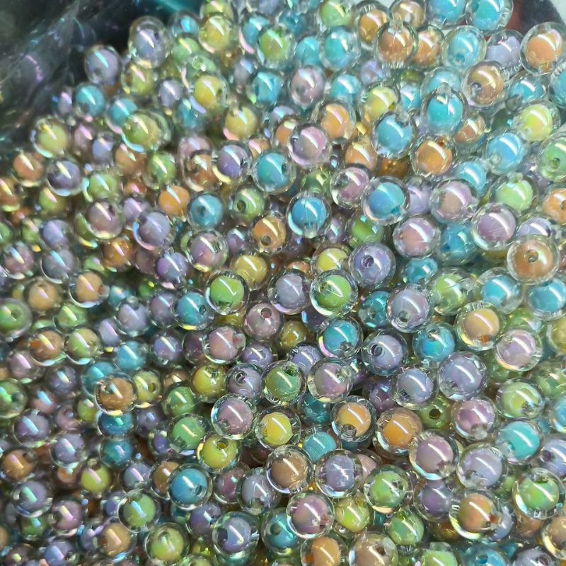 珠中珠 台製 A級 8mm 加彩 不切角 混色100顆 促銷 | 蝦皮購物