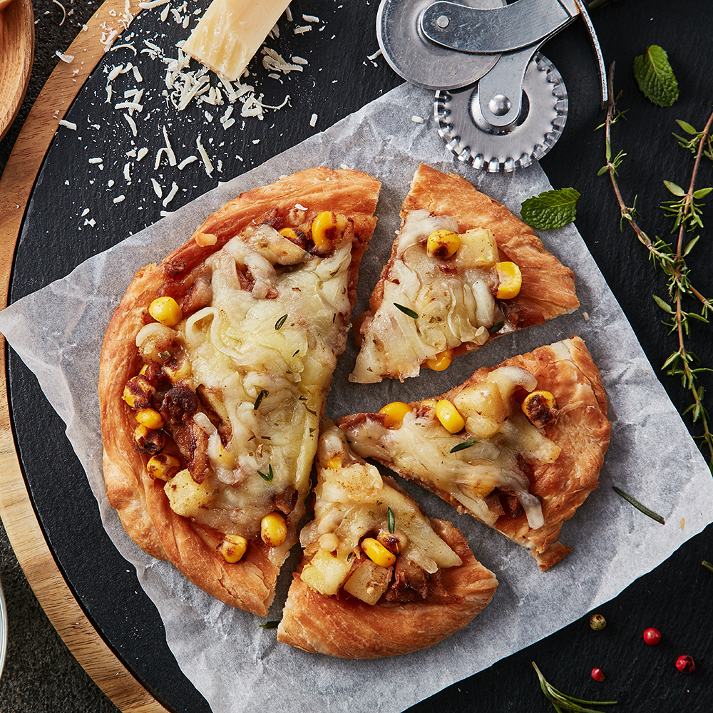 【大成食品】黃金燻雞派(140g/6片/包) 披薩 小披薩 PIZZA 下午茶 點心 鹹派 冷凍食品 超取 | 蝦皮購物