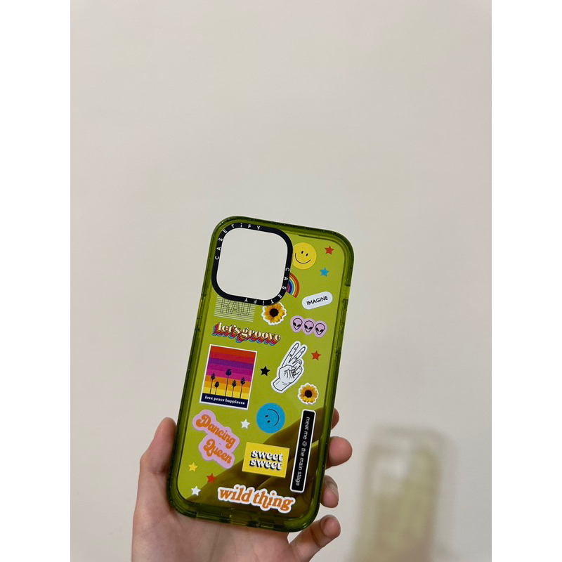 CASETiFY🥝 iPhone14 pro max手機殼-sticker fest奇異果綠| 蝦皮購物