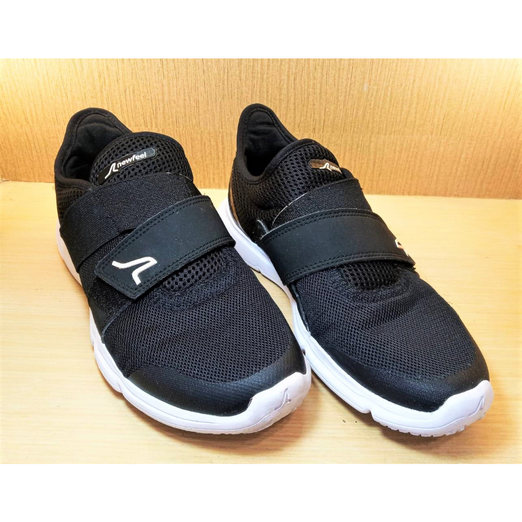 DECATHLON迪卡儂Soft 180 strap 女式運動鞋 透氣防滑健步休閑鞋 黑色/白色 EUR37 | 蝦皮購物