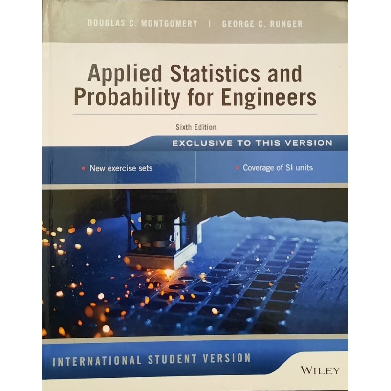 Applied Statistics and Probability for Engineers（機率與統計） | 蝦皮購物