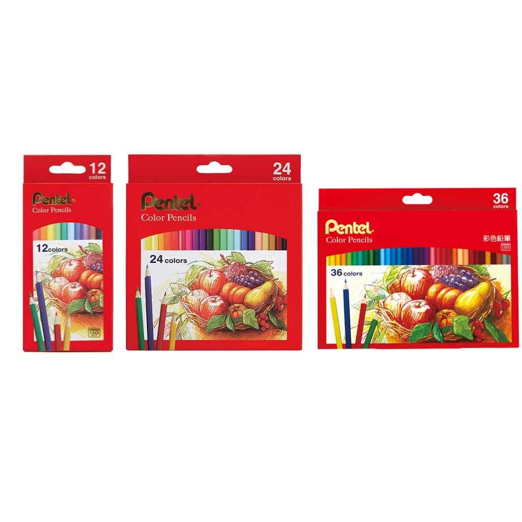 Pentel CB8 Buntstifte – 36 Stück, Sechseckig, Leuchtende Farben, FSC-zertifiziert