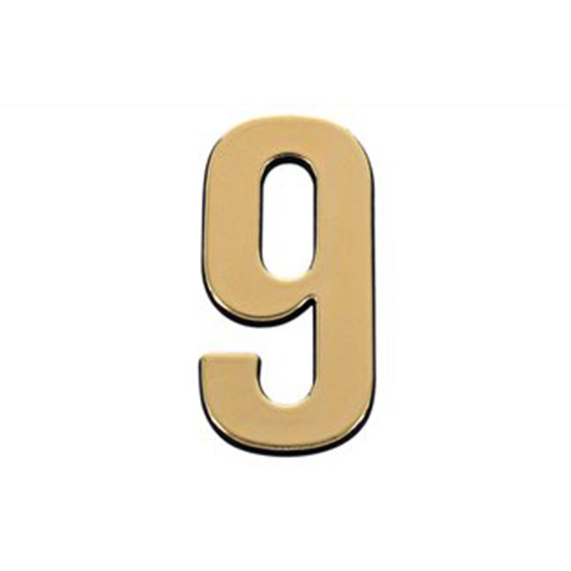 【匠心獨具】燙金數字貼牌 6 CM壓克力數字牌 0號- 9號數字標示牌 壓克力數字貼附背膠 門牌用數字貼 | 蝦皮購物
