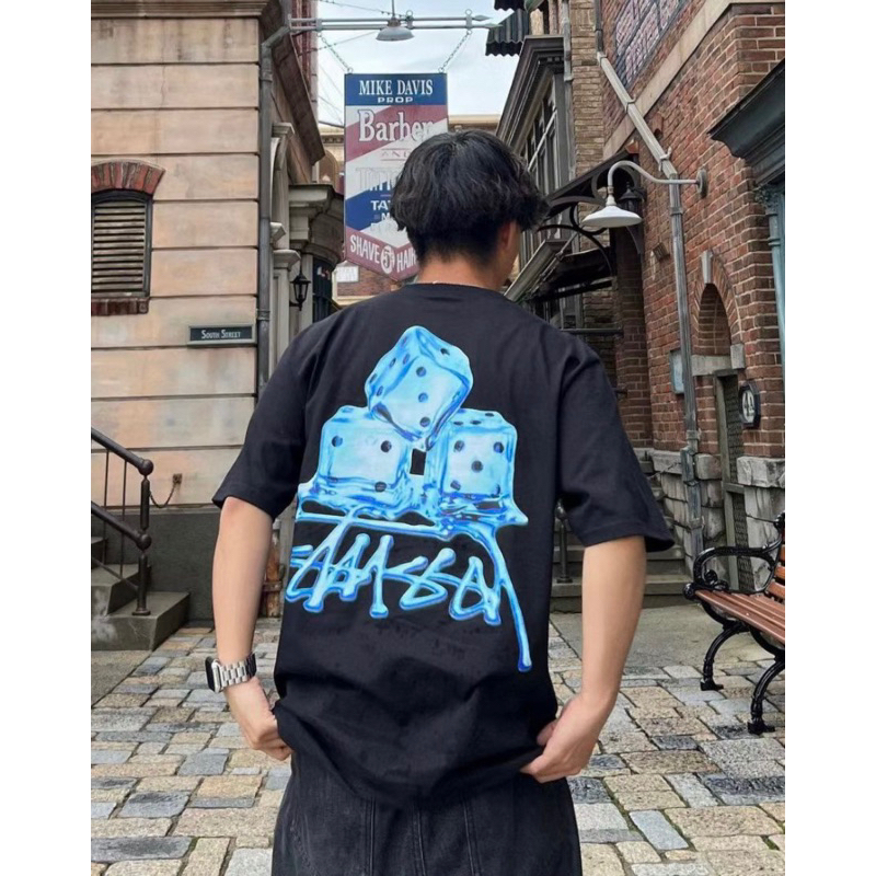 美國代購23 STUSSY MELTED TEE短袖T恤 骰子 冰塊  融化 潮流 滑板 正品 嗚嗚