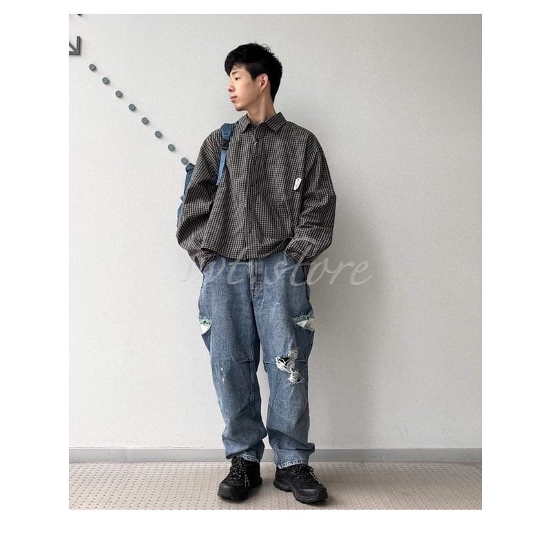 BEAMS JAPAN x SSZ 23SS CUT CHECK SHIRT 格紋長袖襯衫外套