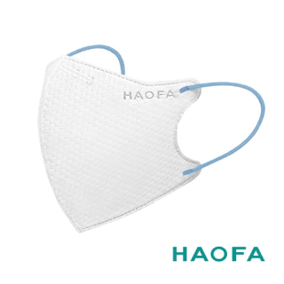HAOFA氣密型99%防護醫療N95口罩彩耳款-湖水藍(10入)