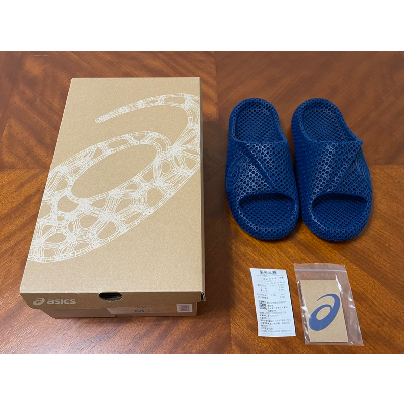 付收據ASICS ACTIBREEZE 3D SANDAL 修復拖鞋深藍全新正品M | 蝦皮購物