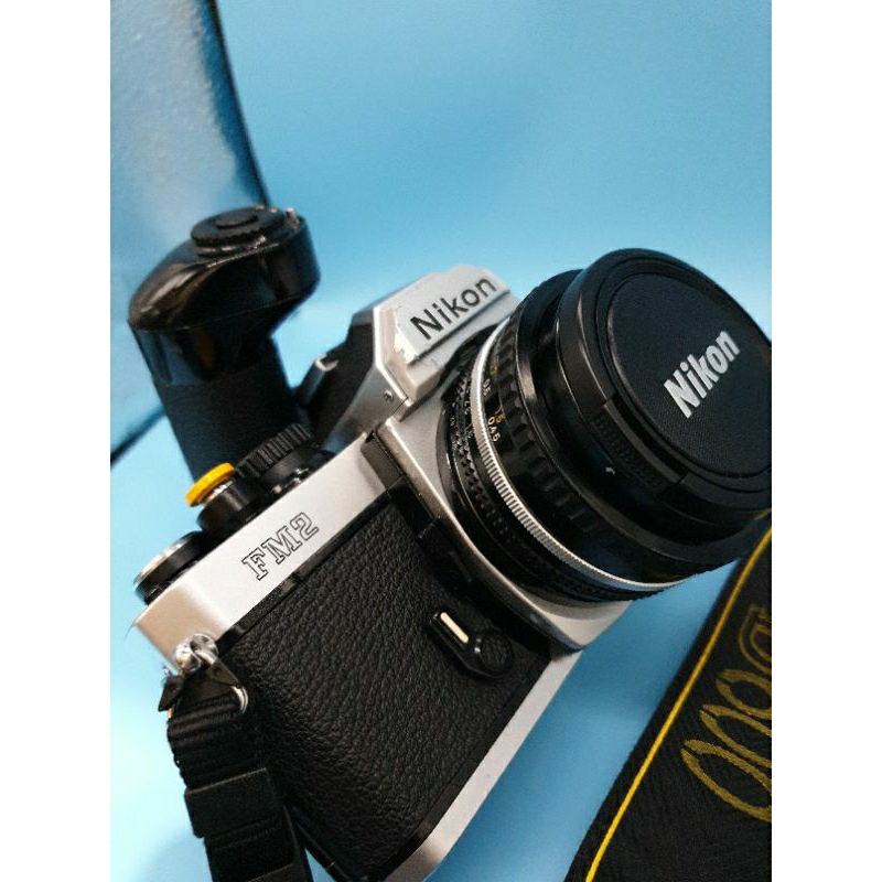 💯💥FM2銀經典機械底片相機+Nikon Ai 50mm F1.4+MD-12電動捲片連拍手握