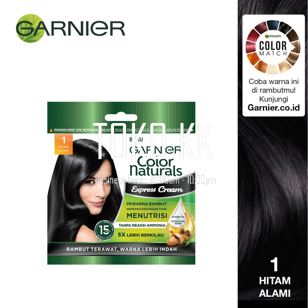 Garnier Color semir rambut pewarna KBT89 HITAM ALAMI | 蝦皮購物