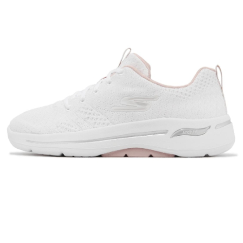 Skechers Go Walk Arch Fit 健走鞋白粉女鞋124403WLPK Sneakers542