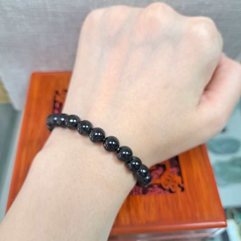 天然石高級水墨青花籽料 バングル(手镯) 逸品