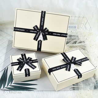 《AsFun》奶油色 禮物盒 包裝盒 生日禮盒 情人節 包裝盒 紙盒 禮盒 驚喜盒 禮品盒 情人節禮盒 送禮 提袋 禮物