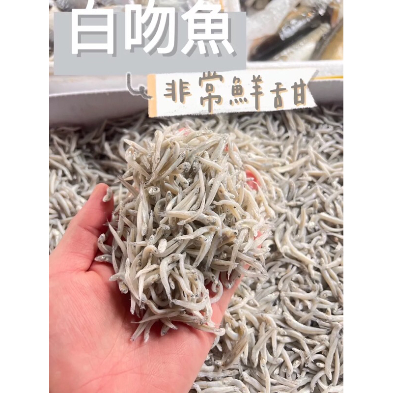 【阿珠媽海產】現撈吻仔魚 生吻仔魚 300g/600g 白吻魚 白吻仔魚 吻仔 白魩仔魚 魩魚 | 蝦皮購物