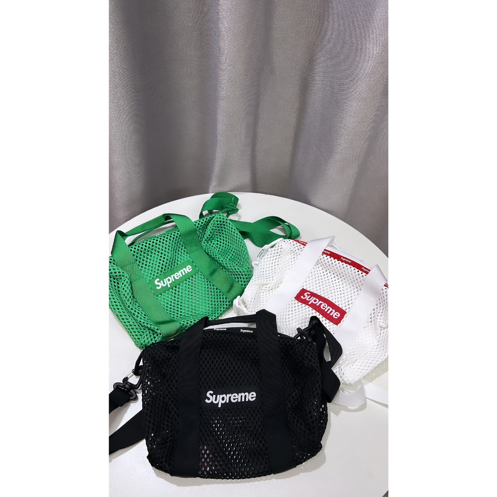 Supreme MESH MINI DUFFLE BAG 白/ 黑/ 綠/ 豹紋| 蝦皮購物