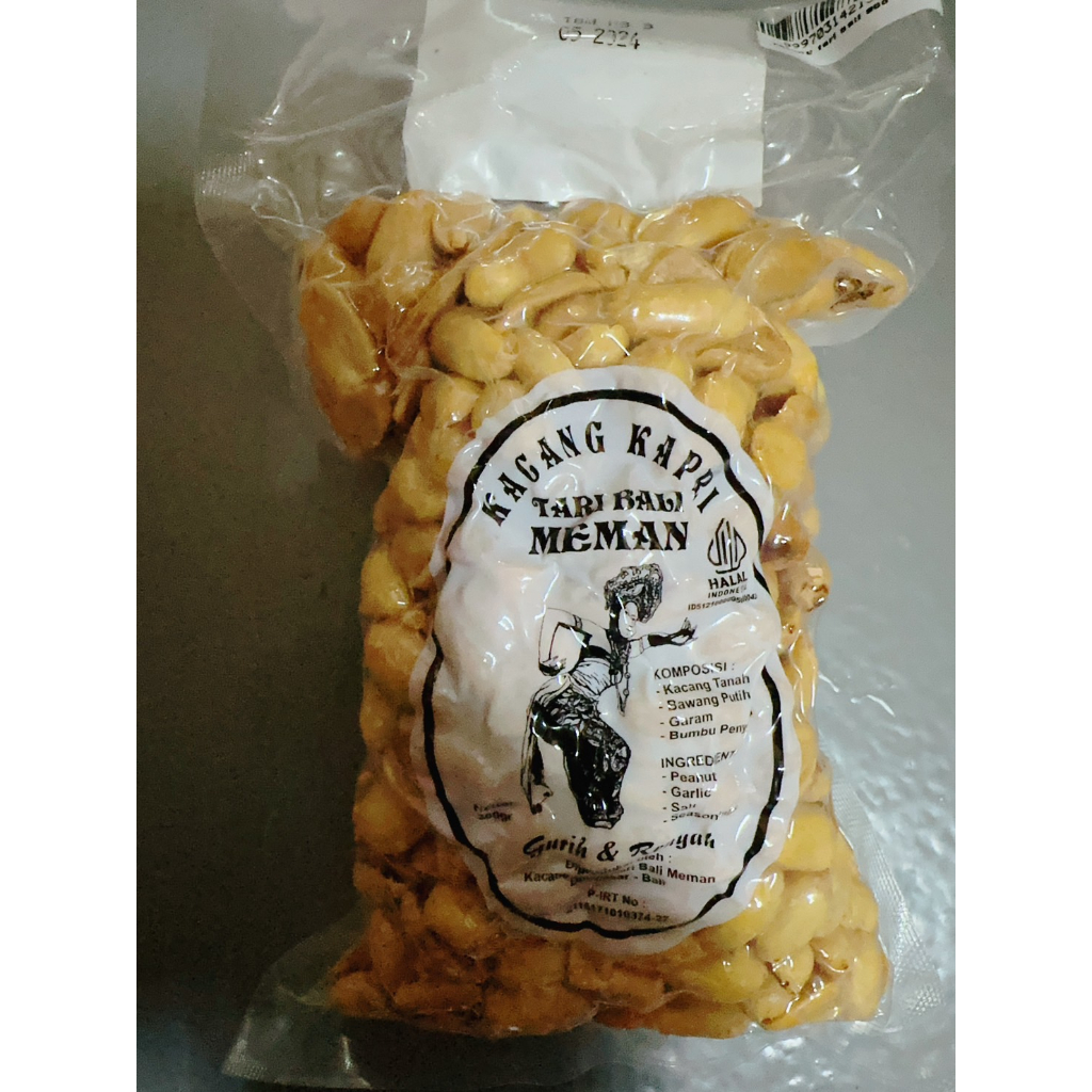 現貨🔥 峇厘島超人氣蒜味花生 KACANG KAPRI TARI BALI MEMAN 300G | 蝦皮購物