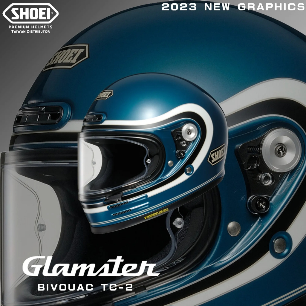 SHOEI Glamster BIVOUAC TC2 全罩安全帽樂高帽復古帽附發票| 蝦皮購物