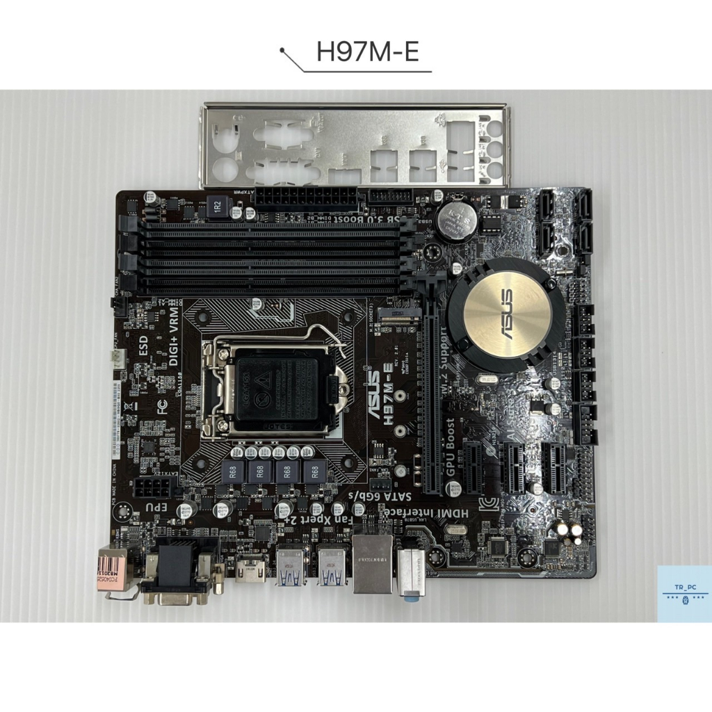 ASUS 華碩 H97M-E (REV.2.01) 1150腳位 主機板 (附擋板) | 蝦皮購物
