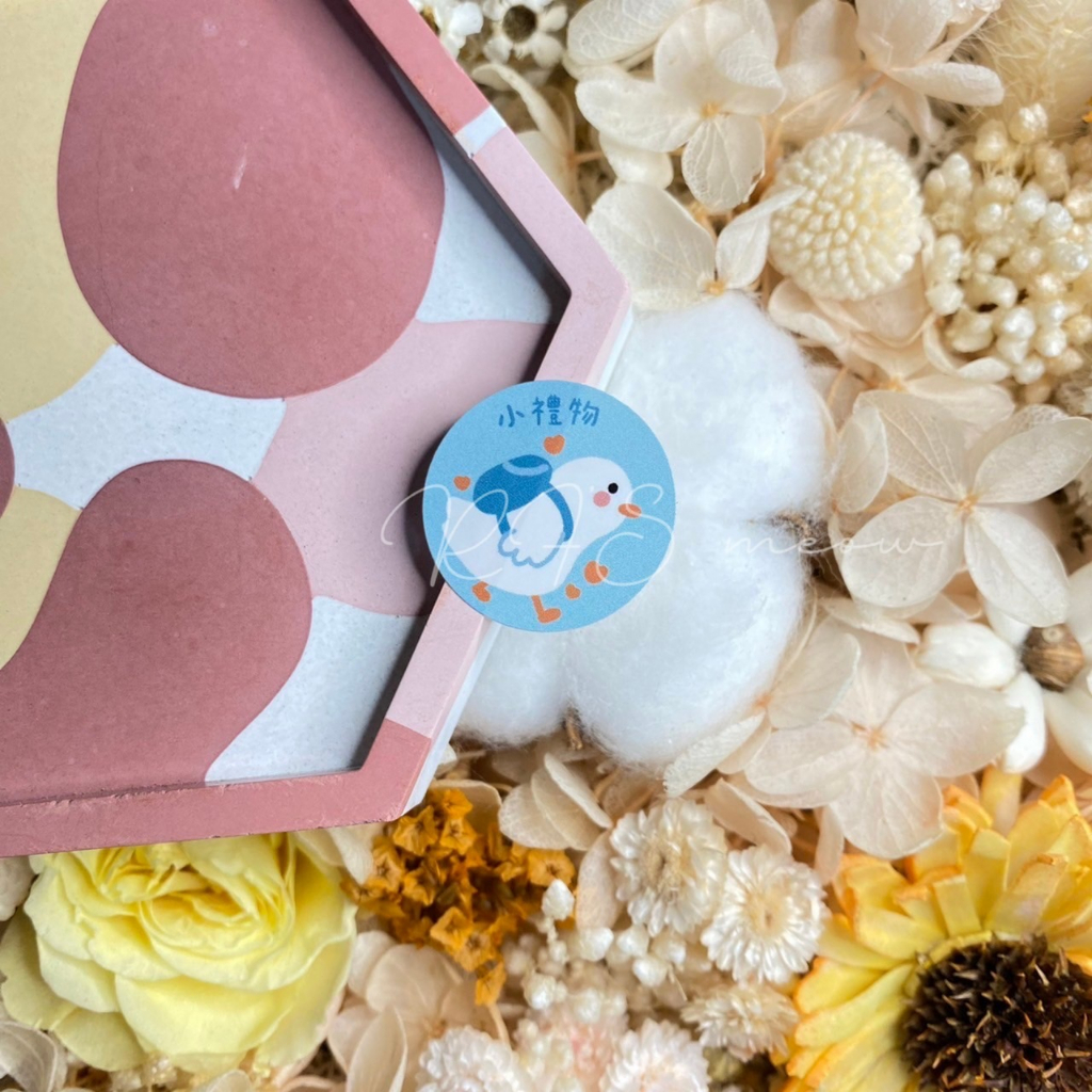 ♡贈品貼⋈ 手繪動物系列鵝鴨贈品貼紙．小禮物貼紙．gift貼紙．圓貼 | 蝦皮購物