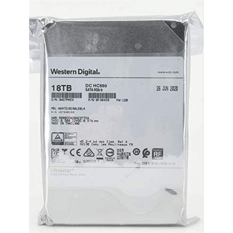 2021款 企業級氦氣硬碟 WD 18TB HC550 限量拆機良品 店保三年 | 蝦皮購物