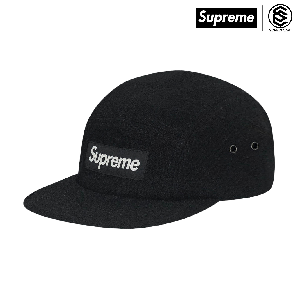 SUPREME HERWEIGHT WOOL CAMP CAP BLACK 五分割五分割帽⫷ScrewCap