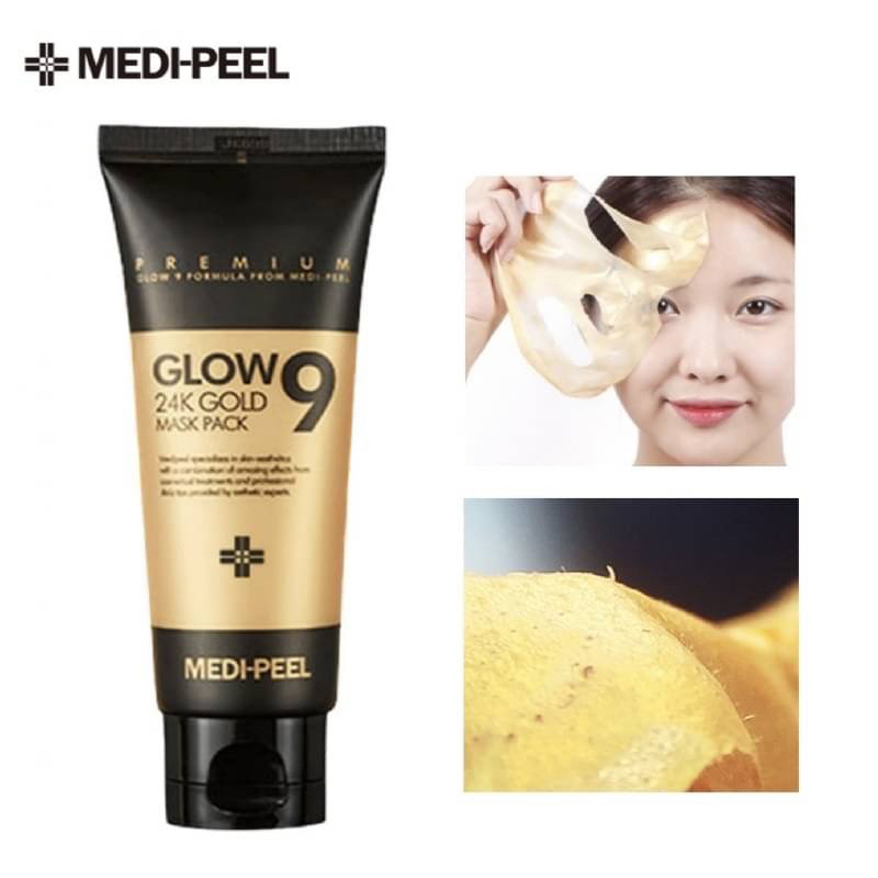 韓國🇰🇷(有中標)MEDIPEEL GLOW9韓國美容院專用24K黃金撕拉面膜(100ml