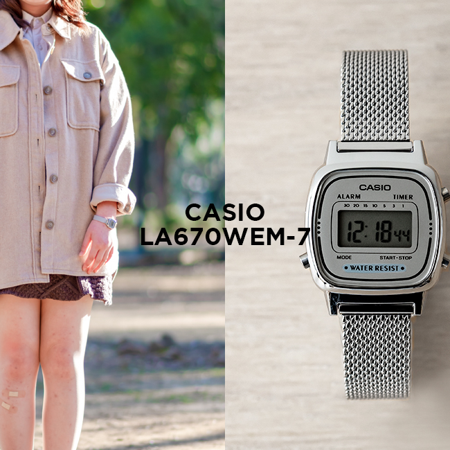 CASIO手錶 歷久不衰熱銷 LA670WEM-7AD街頭潮流米蘭錶帶 ~LA670- LA-680 | 蝦皮購物