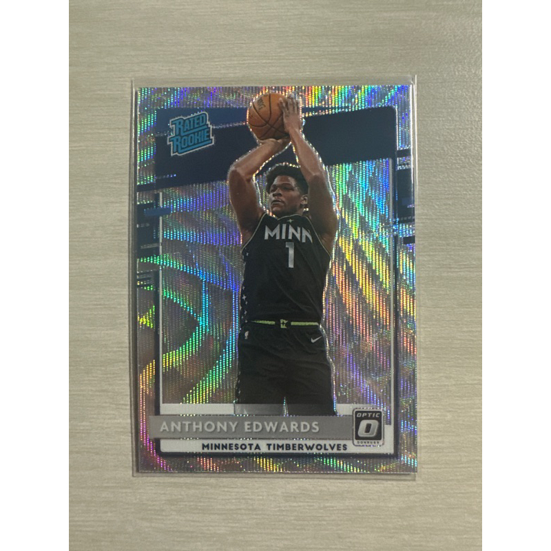 nba球員卡20-21 donruss Optic rc新人Anthony Edwards 波紋亮| 蝦皮購物