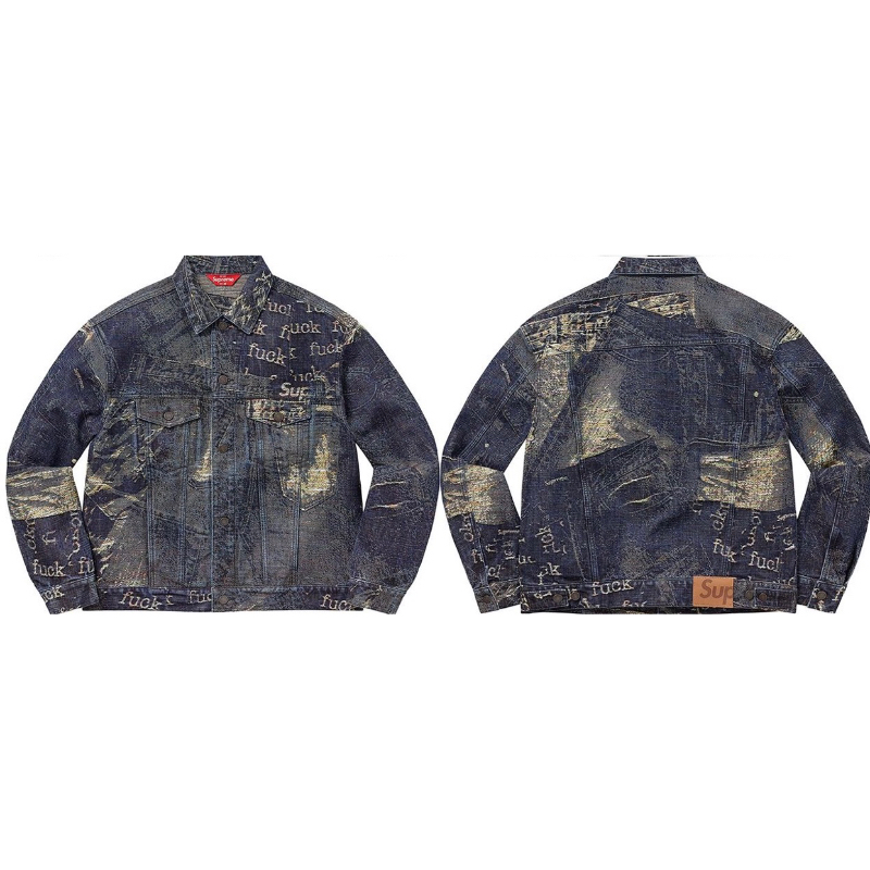 Supreme 2023 week 14 Archive Denim Jacquard Jacket 藍色全新M號