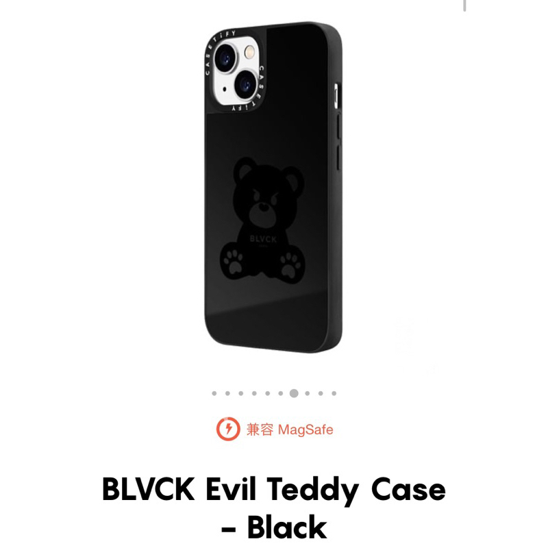 CASETiFY聯名手機殼 BLVCK Evil Teddy Case - Black iPhone14 plus