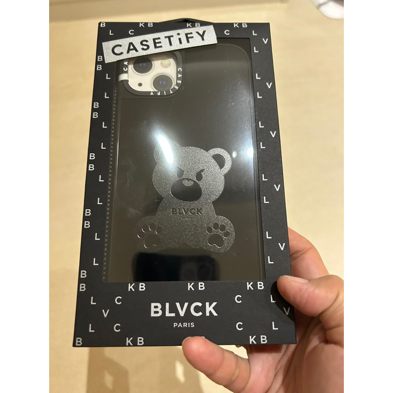 CASETiFY聯名手機殼 BLVCK Evil Teddy Case - Black iPhone14 plus