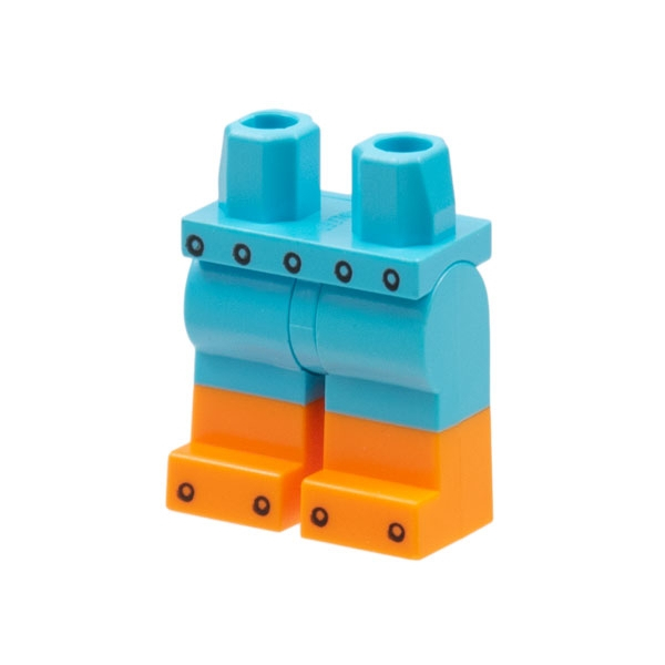 【小荳樂高】LEGO 第23代人偶包 6號 中間天空藍色 紙板機器人 腳 下半身 (71034) | 蝦皮購物