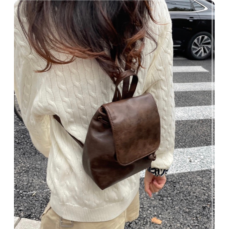 brandy backpack mini TRVL Design Backpacker Rodeo Check Indigo 11 Width Camille Backpack in Brandy