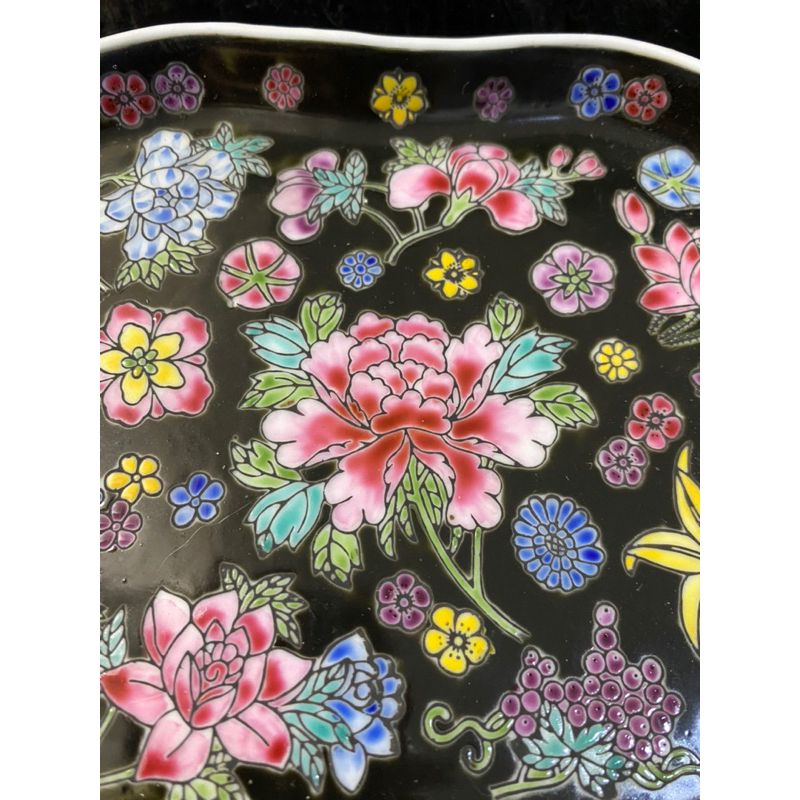 ☆煎茶道具 中国古玩 染付花文煎茶碗 １客 邪魔くさく