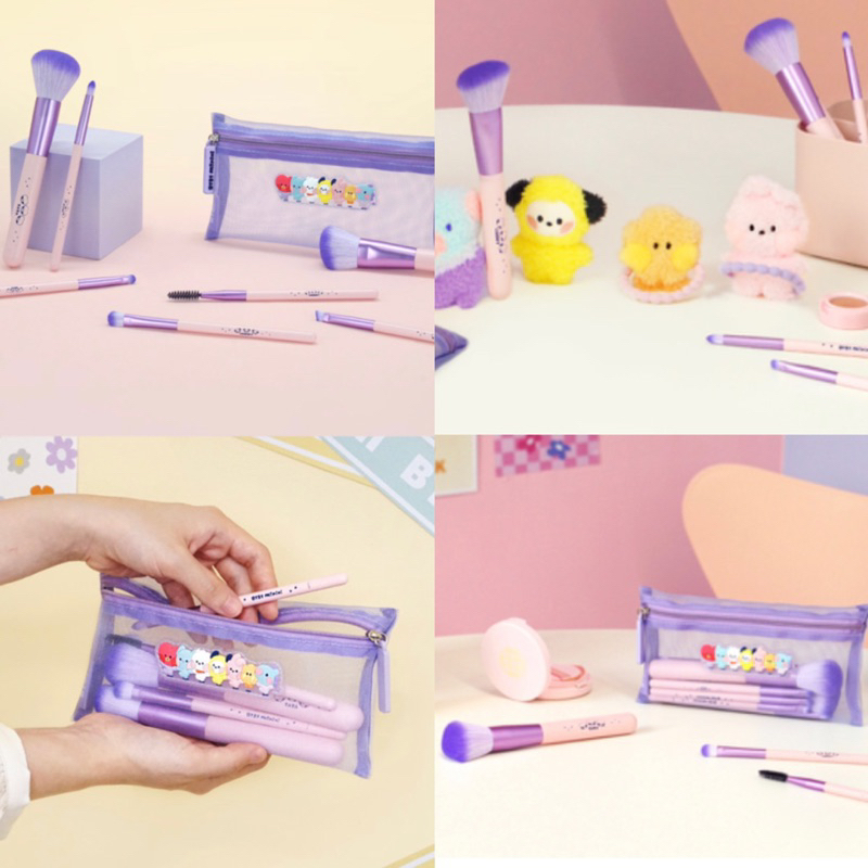9091]正品韓國BT21刷具組BT21彩妝7件組刷具tata cooky chimmy RJ