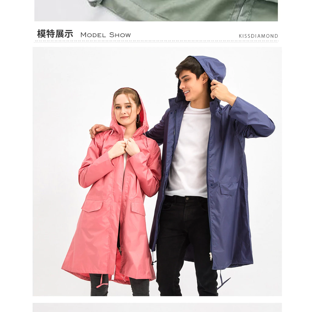 告別梅雨季的悶熱狼狽！KISSDIAMOND KD-203 輕薄防潑水晴雨兩穿透氣風雨衣：機車通勤族的時尚救星