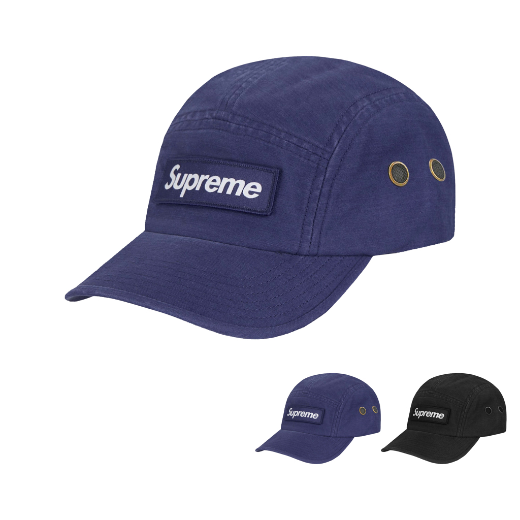 SUPREME SS23 MILITARY CAMP CAP 多色彎檐五分割帽⫷ScrewCap