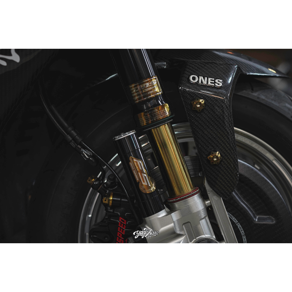 GJMS FS-X 專用鈦合金貼片 【優購愛馬】 鈦合金 貼片 貼紙 GJMS LOGO 警示 鈦片 倒叉 藍鈦 金鈦 | 蝦皮購物