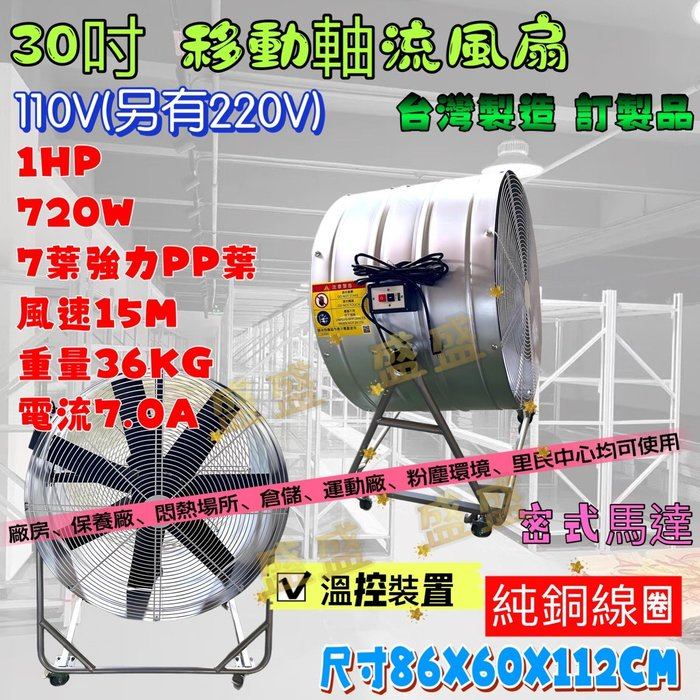 耐用款』30吋 移動式通風機 工廠通風 送風扇 工業電扇 工廠降溫 排風機 電風扇 廠房散熱風扇 電扇 同M701FE | 蝦皮購物