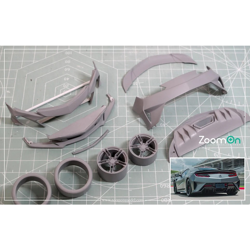 傑作坊】現貨一組ZoomOn Z134 1/24 Honda NSX Type S 2022 樹脂