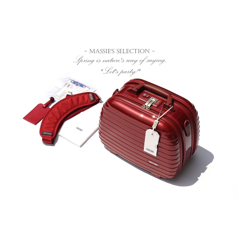 REPL) RIMOWA 化妝箱SALSA DELUXE BEAUTY CASE 手提包手提箱化妝箱紅色