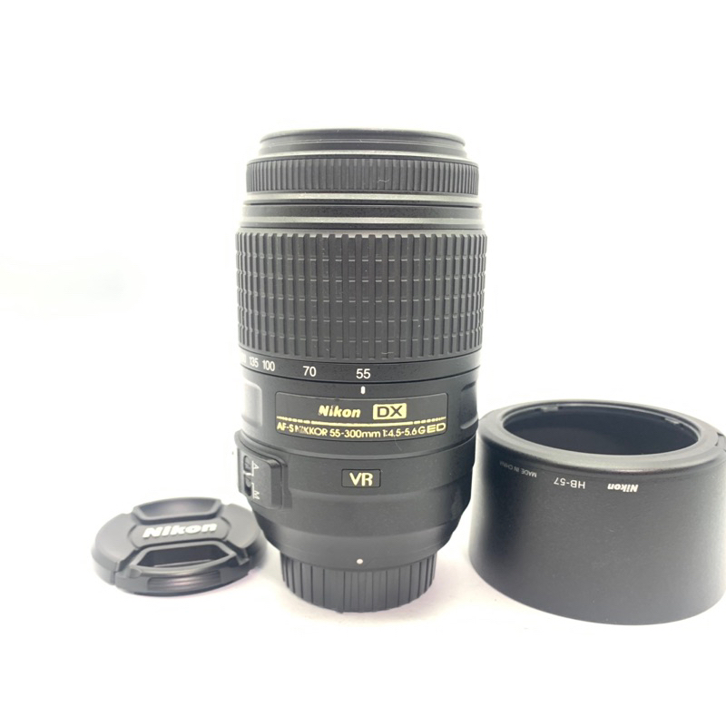 尼康Nikon AF-S DX NIKKOR 55-300mm F4.5-5.6 ED VR 變焦望遠鏡頭三個