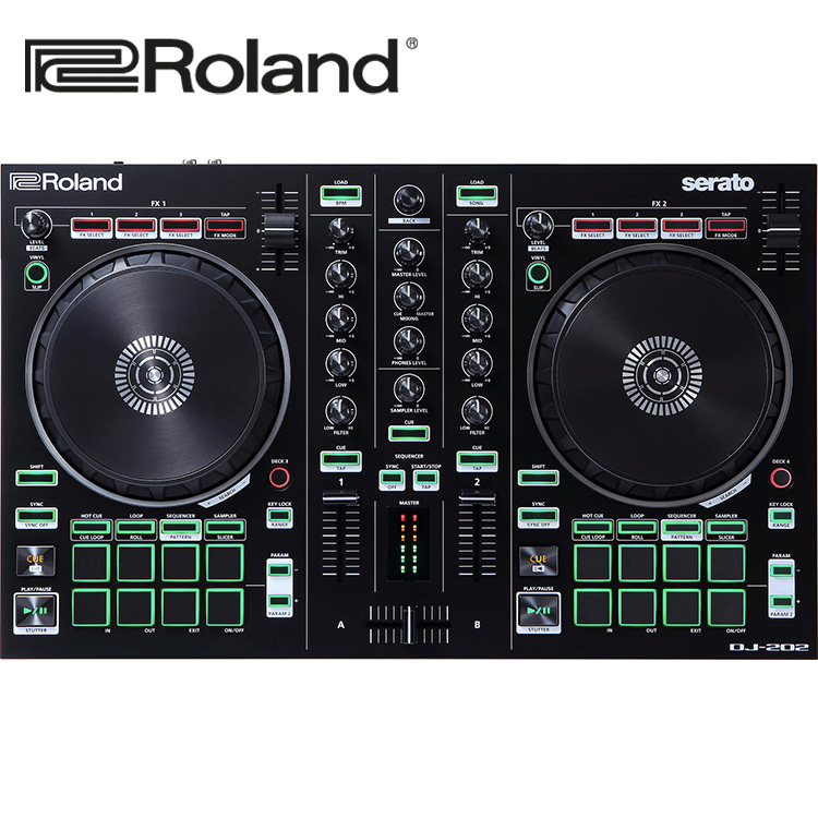 Roland DJ-202 專業/數位混音DJ控制器/Serato DJ/輕巧便攜/原廠公司貨