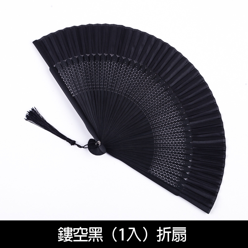 扇子【蝦米貨】台灣現貨 24HR快速出貨 摺扇 手扇 復古扇 扇子 手拿扇 全黑扇子 古典扇 絲綢扇 折扇 舞蹈扇 | 蝦皮購物