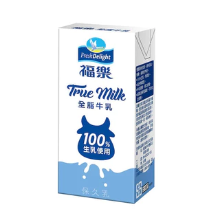 福樂全脂牛乳[箱購]200毫升 x 24瓶【家樂福】