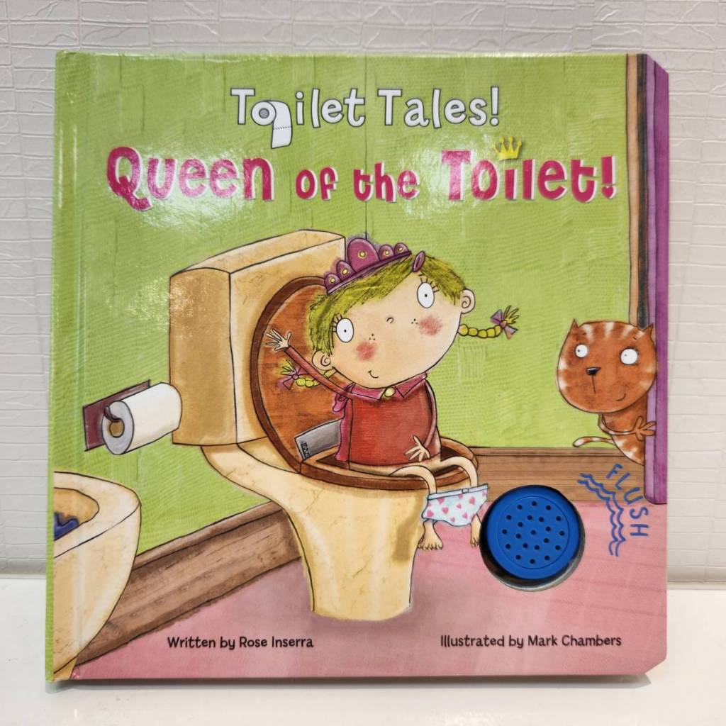 (瑋恩書店)英文厚頁童書 回頭書 二手書 Toilet Tales: Queen of the Toilet 喇叭無聲音 | 蝦皮購物