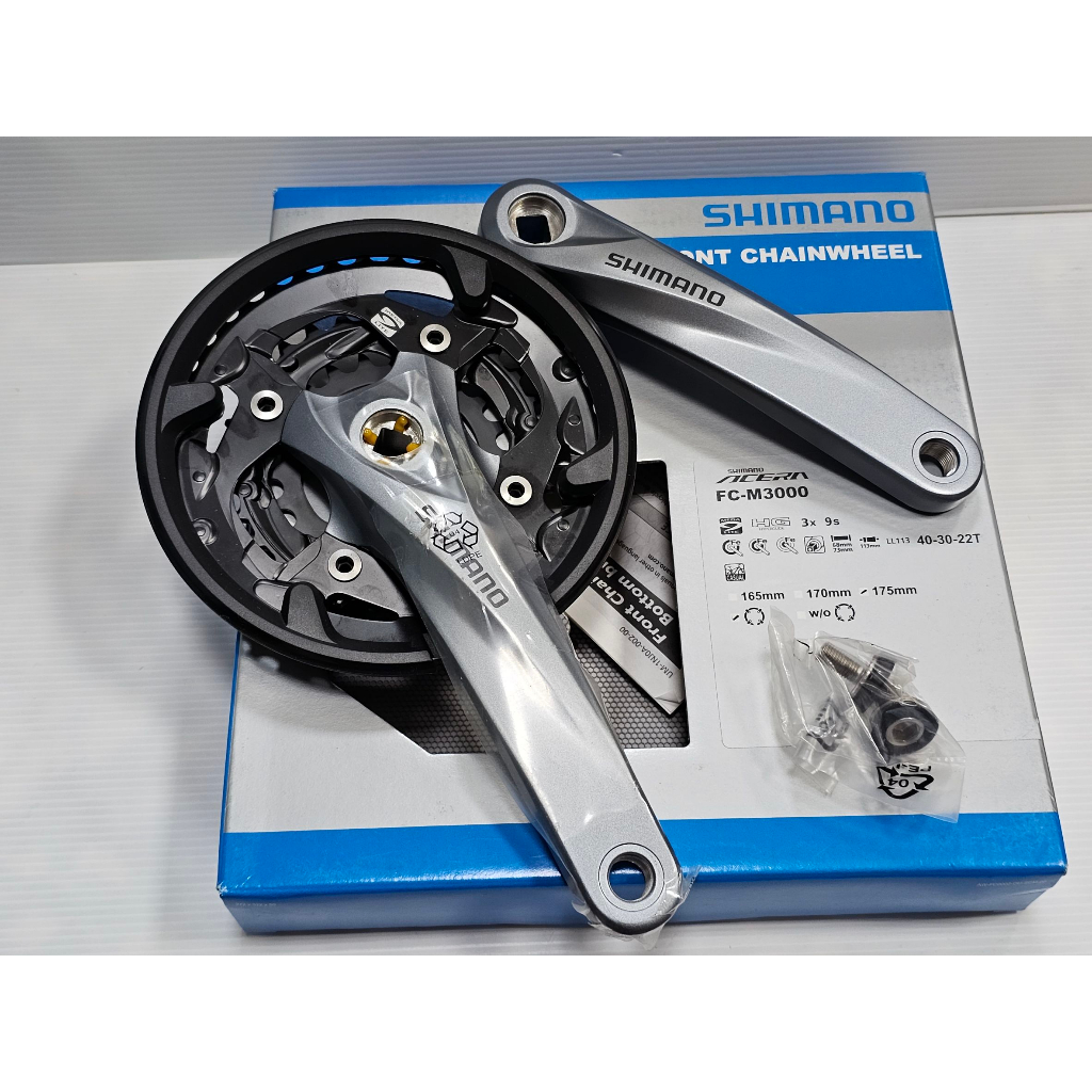 Shimano BIEL/Plat.ACERA SH.FC-M3000 175mm 22x30x40 4 BR.NE Carbone